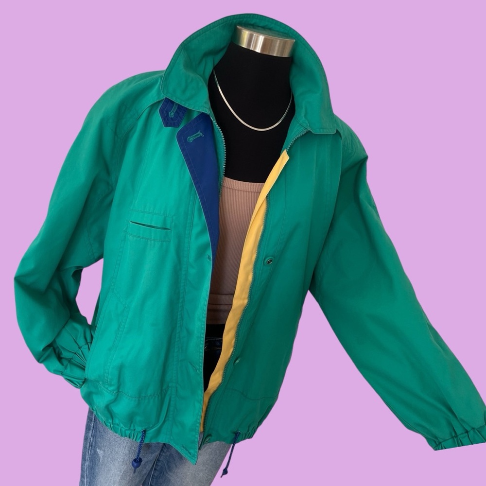Vintage London Fog full zip jacket green M